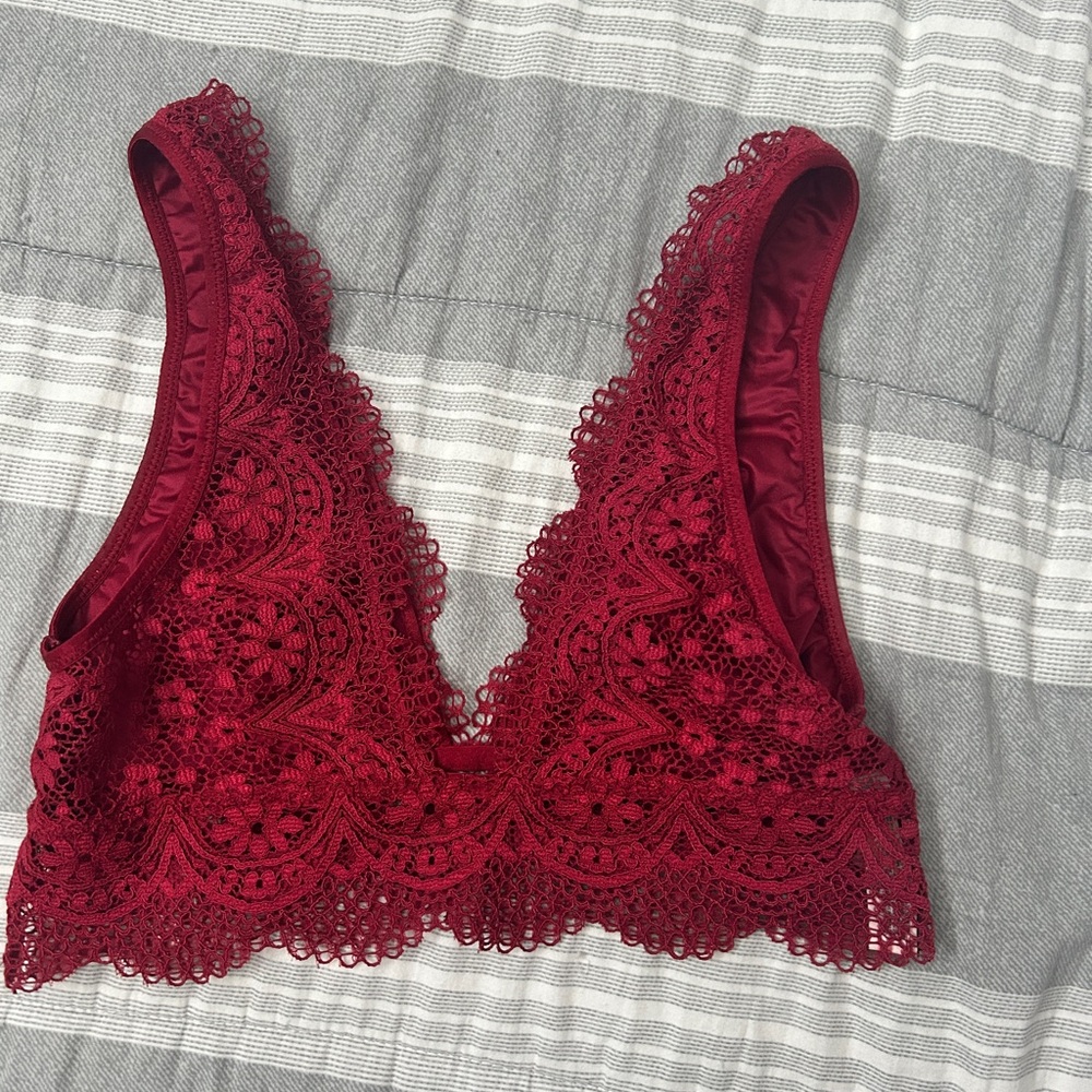 Victoria's Secret Burgundy Lace Bralette